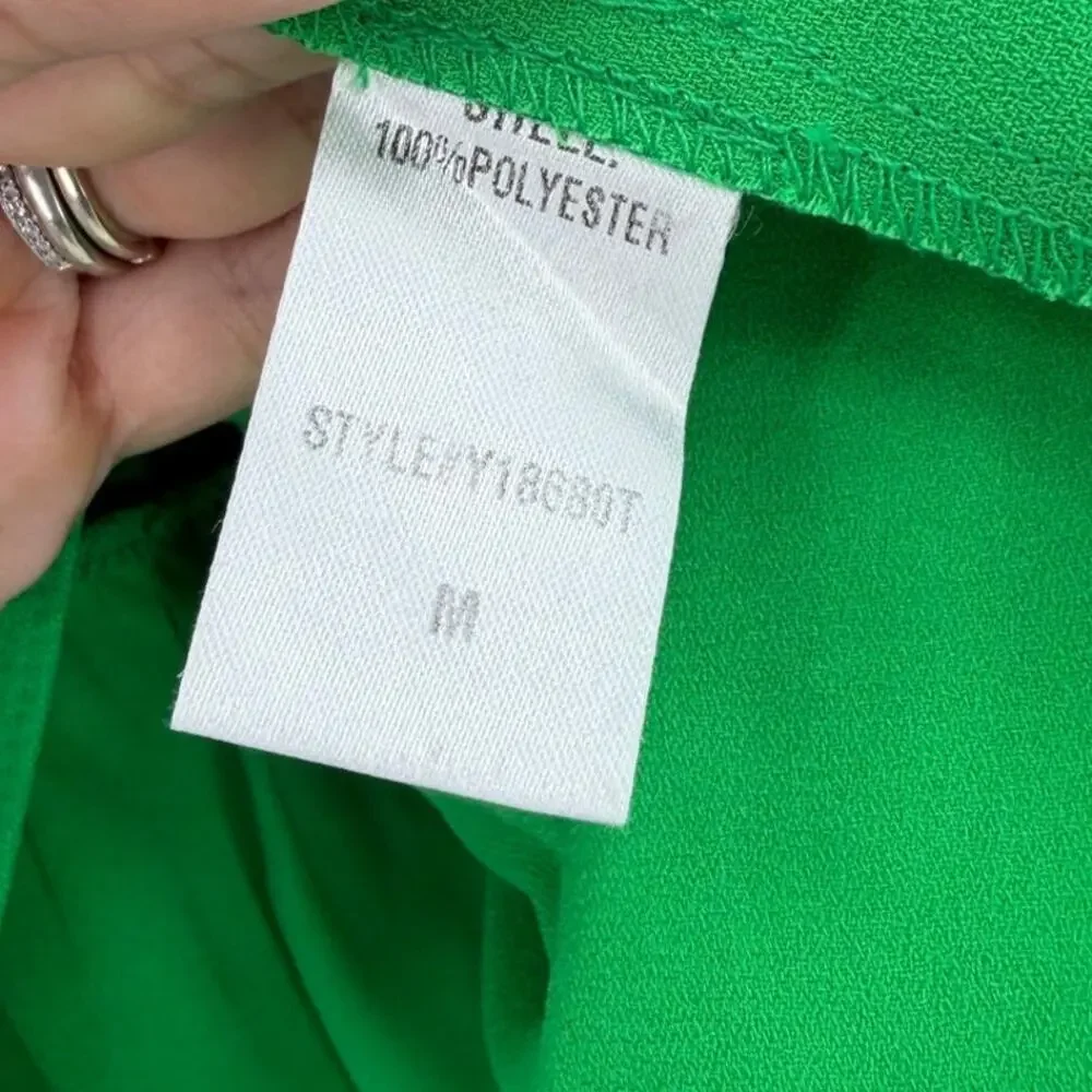 Pomander Place Carlota Peplum Blouse Emerald Green Size Medium